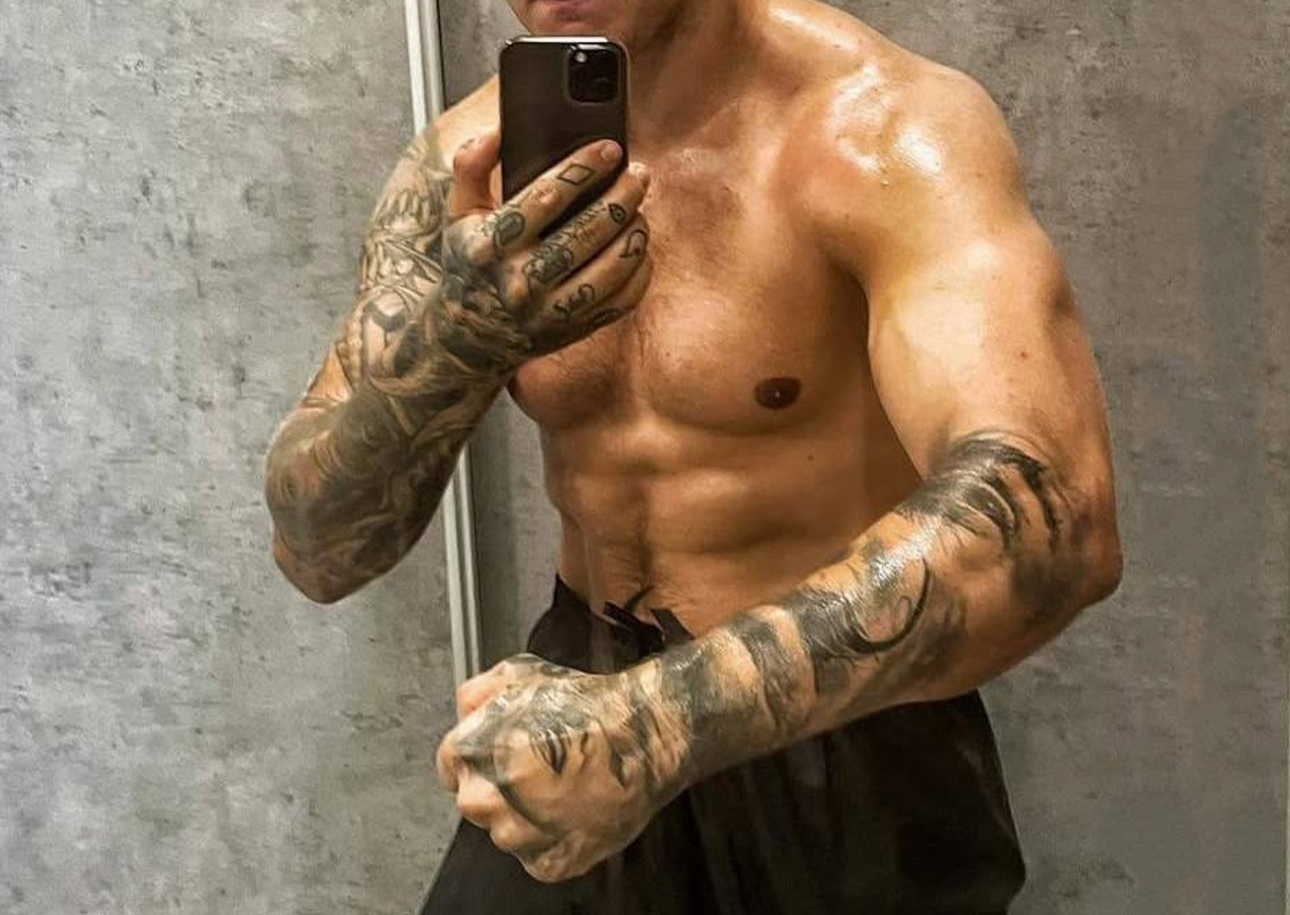 In-ring action under lights during boxing session